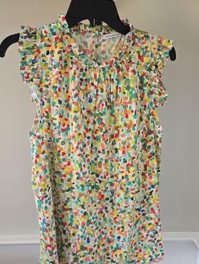 Staccato Multicolor Dot Ruffle Sleeve Top